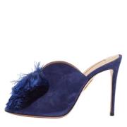 Pre-owned Suede mules Aquazzura Pre-owned , Blue , Dames