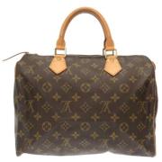 Pre-owned Canvas handbags Louis Vuitton Vintage , Brown , Dames