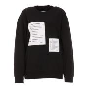 Zwarte Sweaters met Logo MM6 Maison Margiela , Black , Dames