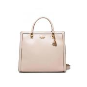 Stijlvolle Eco Leren Rits Tas Guess , Beige , Dames