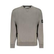 Groene Katoenen Sweatshirt met Logoplaatje Calvin Klein , Green , Here...