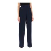 Vloeibare Crepe Palazzo Broek Stella McCartney , Blue , Dames