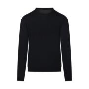 Nero Ronde Hals Sweater Roberto Collina , Black , Heren