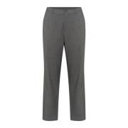 Donkergrijze Melange Straight Broek Kaffe Curve , Gray , Dames