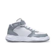 Grijs Witte High-Top Leren Sneaker Mihara Yasuhiro , White , Heren