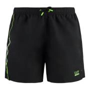 Mesh-gevoerde Nylon Zwemshorts met Logoed Streep Emporio Armani EA7 , ...