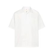 Scribble Patch Geweven Shirt Wit Oamc , White , Heren