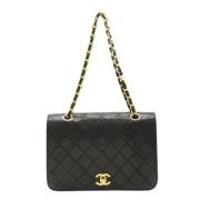 Pre-owned Leather chanel-bags Chanel Vintage , Black , Dames