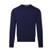 Marino Ronde Hals Sweater Cashmere Company , Blue , Heren