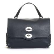 Elegante donkerblauwe handtas Zanellato , Black , Dames