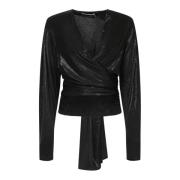 Zwart Crossover Blouse Elegant Statement Stuk IRO , Black , Dames