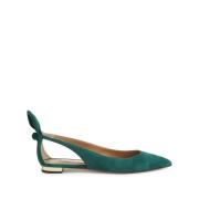 Groene platte schoenen Aquazzura , Green , Dames