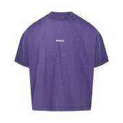 Paarse Logo T-Shirt Oversized Fit Bonsai , Purple , Heren