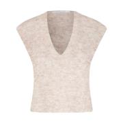 Camryn Gebreid Vest Second Dames , Beige , Dames