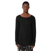 Gebreide Longsleeve Trui 424 , Black , Heren