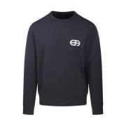 Phantom Ronde Hals Sweatshirt Emporio Armani , Black , Heren