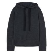 Wollen hoodie met trekkoord Jil Sander , Gray , Dames