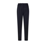 Tapered High Waisted Compact Broek Golden Goose , Blue , Dames