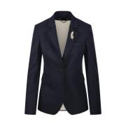 Single Breasted Blazer in Donkerblauw Golden Goose , Blue , Dames