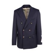 Dubbelbreasted blazer in donkerblauw Golden Goose , Blue , Heren