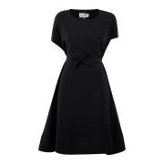 Elegante Midi Jurk voor Vrouwen MM6 Maison Margiela , Black , Dames