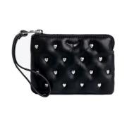 Mini Uma Clutch Pouch met hartvormige studs Zadig & Voltaire , Black ,...