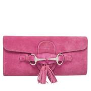 Pre-owned Suede clutches Gucci Vintage , Pink , Dames