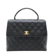 Pre-owned Leather chanel-bags Chanel Vintage , Black , Dames