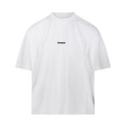 Wit Logo Oversized T-shirt Bonsai , White , Heren