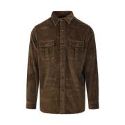 Lange Mouw Sportshirt Ralph Lauren , Brown , Heren