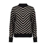 Turtle Neck Pullover Sweater Geisha , Black , Dames