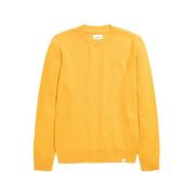 Lamswol Crew Industrieel Geel Sweater Norse Projects , Yellow , Heren