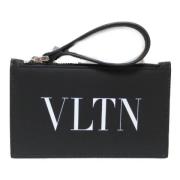 Pre-owned Leather wallets Valentino Vintage , Black , Dames