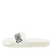 Pre-owned Leather sandals Moschino Pre-Owned , White , Heren