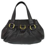 Pre-owned Leather handbags Bvlgari Vintage , Black , Dames