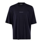 Casual katoenen T-shirt voor mannen Marni , Blue , Heren