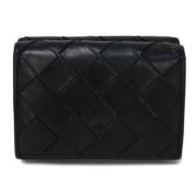 Pre-owned Leather wallets Bottega Veneta Vintage , Black , Heren