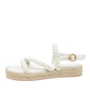 Pre-owned Leather sandals Gianvito Rossi Pre-owned , White , Dames