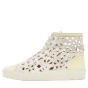 Pre-owned Leather sneakers Chanel Vintage , White , Dames