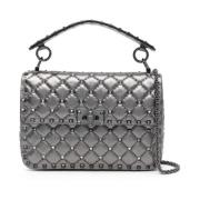 Grijze Schoudertas Elegante Stijl Valentino Garavani , Gray , Dames