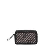 Logo Contrast Clutch met ritssluiting John Richmond , Black , Dames