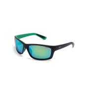 Kanaio Coast Gm766-02 Matte Black/Green Sunglasses Maui Jim , Black , ...