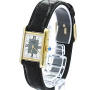 Pre-owned Metal watches Cartier Vintage , White , Dames