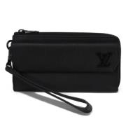 Pre-owned Leather wallets Louis Vuitton Vintage , Black , Dames