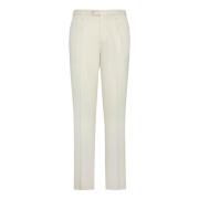 Wol Gabardine Broek Boggi Milano , Beige , Heren