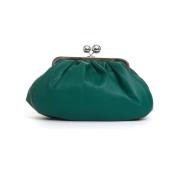 Groene Leren Handtas Max Mara Weekend , Green , Dames