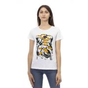 Casual T-shirt met ronde hals Trussardi , White , Dames