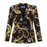 Blazer met Barocco-motief Versace Jeans Couture , Black , Dames