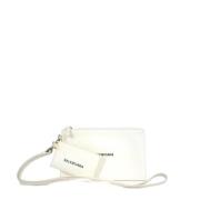 Pre-owned Leather wallets Balenciaga Vintage , White , Dames