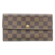 Pre-owned Leather wallets Louis Vuitton Vintage , Brown , Dames